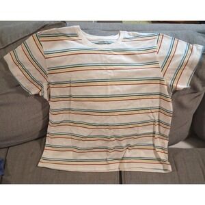 LL Bean Striped Shirt‎ EUC M Gorgeous Multicolor Coastal